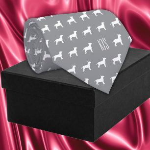 Pit Bull Dogs Patroon Monogrammed Dierenarts Stropdas