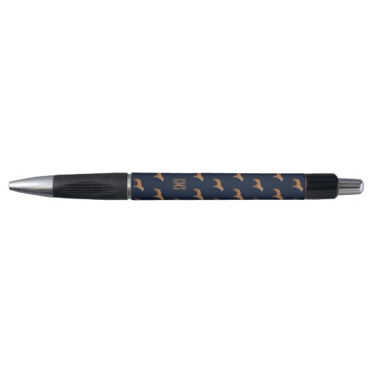 Pit Bull Dogs Pattern Monogramed Pen (Voorkant)