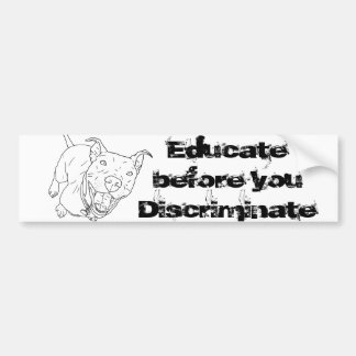 Pit Bull Educate Bumpersticker