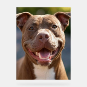 Pit Bull-foto toevoegen aanpassen Acryl Bord