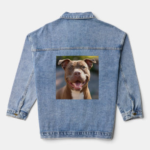 Pit Bull-foto toevoegen aanpassen Denim Jacket