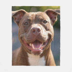 Pit Bull-foto toevoegen aanpassen Fleece Deken
