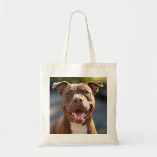 Pit Bull-foto toevoegen aanpassen Tote Bag