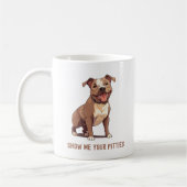 Pit Bull Funny gepersonaliseerd Koffiemok (Links)