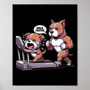 Pit Bull Gym Fitness - Weightlift Dadlift Body Poster