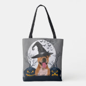 Pit Bull Halloween Pumpkin Patch Draagtas (Achterkant)