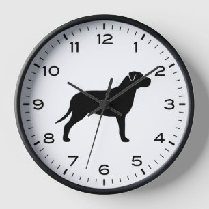 Pit Bull-hondensilhouet met nummers en minuten