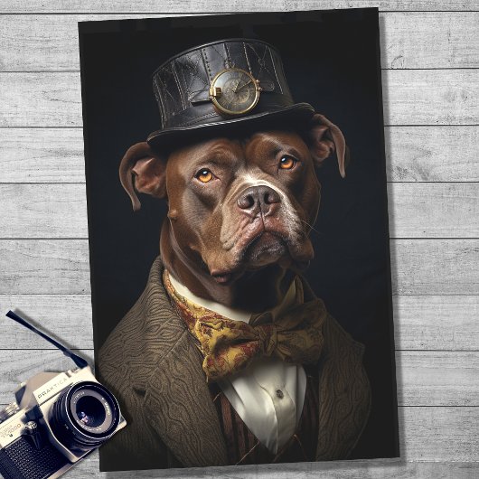 Pit Bull in pak en Pet 1 Decoupage papier