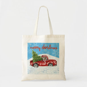 Pit Bull in Retro Red Truck Tas