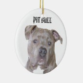 PIT BULL KERAMISCH ORNAMENT (Rechts)