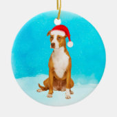 Pit Bull Kerst Ronde Ornament (Voorkant)