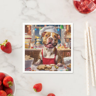 Pit Bull Kerstbakken: Festive Kerst Servet