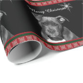 Pit bull Kerstmis Cadeaupapier (Rol Hoek)