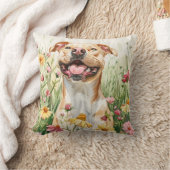 Pit Bull-kussensloop – Aquarel Kussen (Deken)