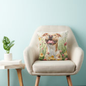 Pit Bull-kussensloop – Aquarel Kussen (Stoel)