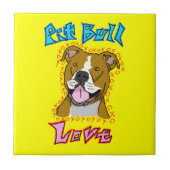 Pit Bull Love Tegeltje (Voorkant)