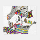 Pit Bull Love You Fleece Deken (Voorkant (Horizontaal))