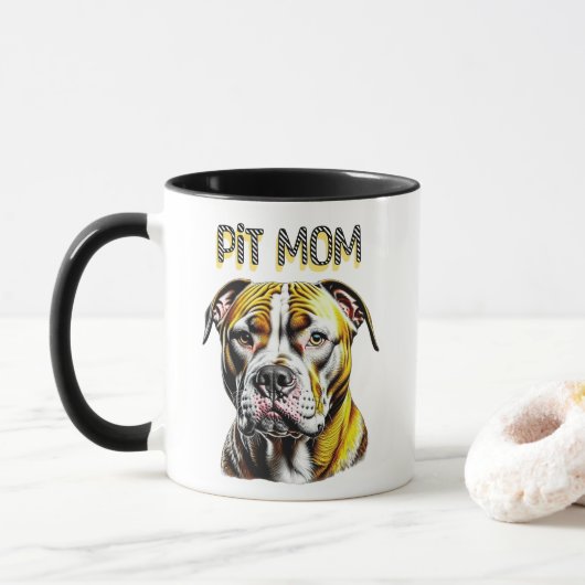 Pit Bull Mam | HONDENLIEFHEBBER Mok (Met donut)