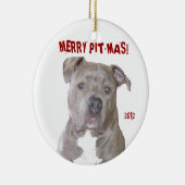 PIT BULL MERRY PIT-MAS KERAMISCH ORNAMENT (Rechts)