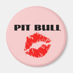 Pit Bull met lippenstift - HET ORIGINELE Magneet