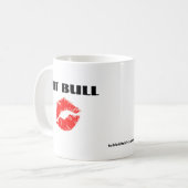 Pit Bull met Lipstick - HET ORIGINELE Koffiemok (Voorkant links)