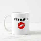 Pit Bull met Lipstick - HET ORIGINELE Koffiemok (Links)