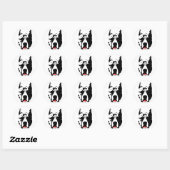 Pit Bull met Lipstick Ronde Sticker (Vel)