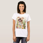 Pit Bull Mom Tee – Watercolor T-shirt (Voorkant volledig)
