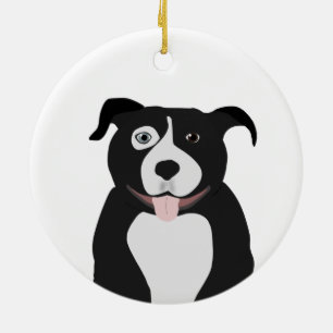 Pit Bull-Ornament Keramisch Ornament