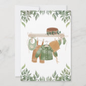 Pit bull Puppy Brown Boho Greenery Baby shower Kaart (Achterkant)