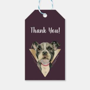 Pit Bull Puppy Dog Gold Dank u Cadeaulabel