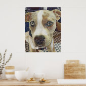 Pit Bull Puppy Poster (Keuken)