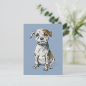 Pit Bull Puppy Sketch Tekening Briefkaart (Staand voorkant)