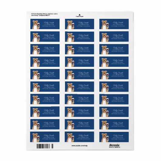 Pit Bull Return Address Labels (Full Sheet)