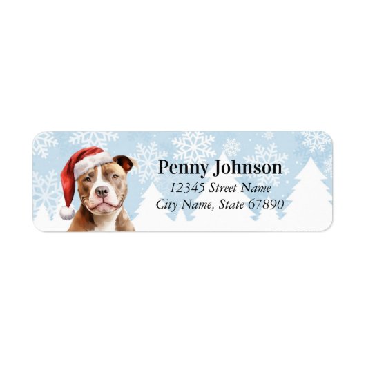 Pit Bull Return Address Labels (Voorkant)