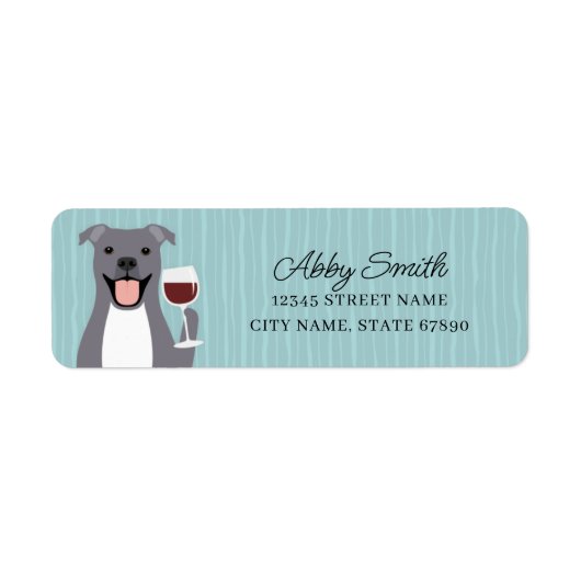 Pit Bull Return Address Labels (Voorkant)