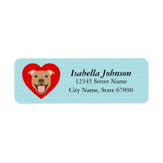 Pit Bull Return Address Labels (Voorkant)