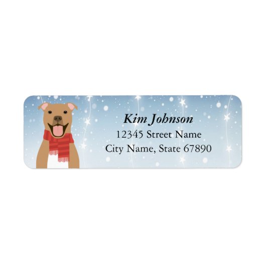 Pit Bull Return Address Labels (Voorkant)