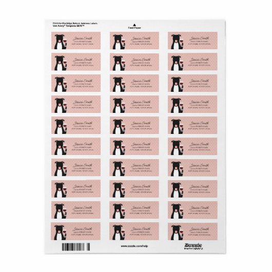 Pit Bull Return Address Labels (Full Sheet)