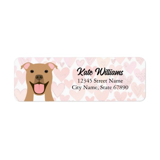 Pit Bull Return Address Labels (Voorkant)