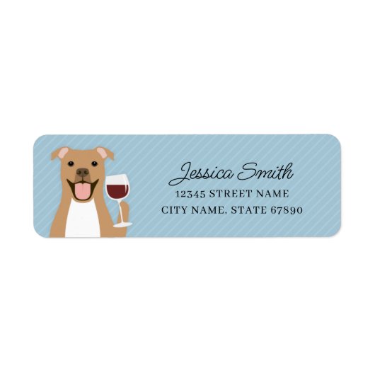 Pit Bull Return Address Labels (Voorkant)