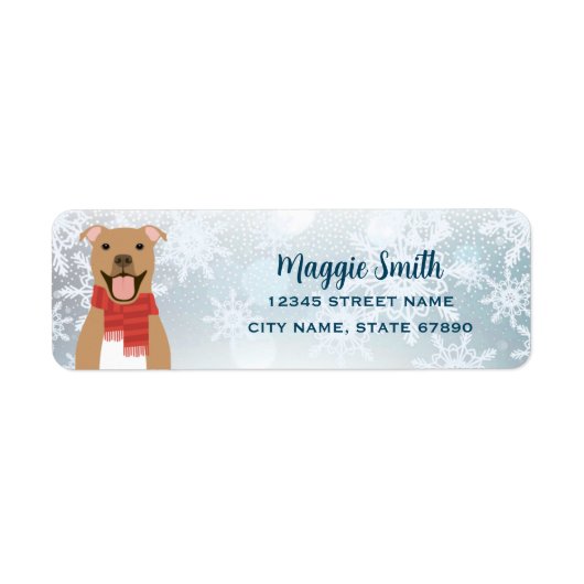 Pit Bull Return Address Labels (Voorkant)