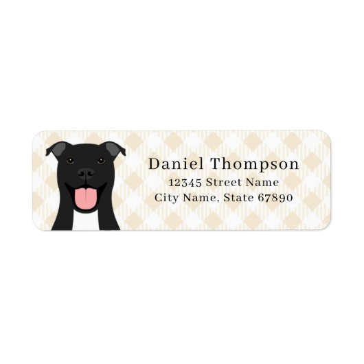 Pit Bull Return Address Labels (Voorkant)