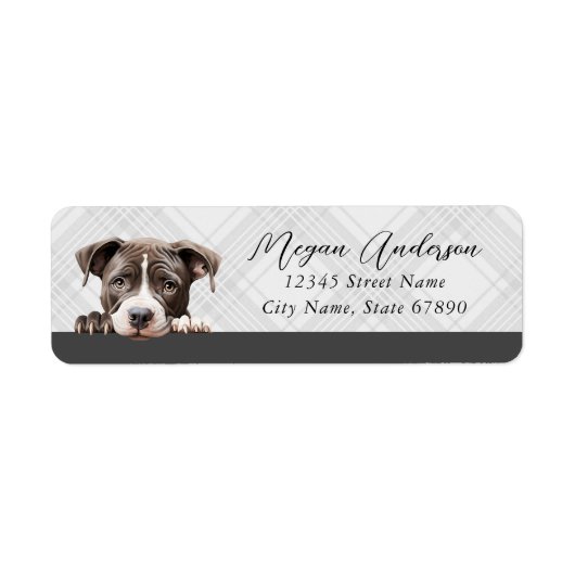 Pit Bull Return Address Labels (Voorkant)
