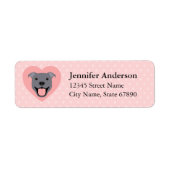 Pit Bull Return Address Labels (Voorkant)