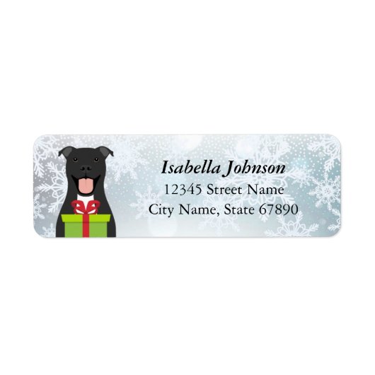 Pit Bull Return Address Labels (Voorkant)