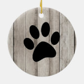 Pit Bull Rustic Wood Ceramic Ornament (Achterkant)