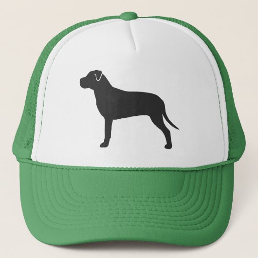 Pit Bull Silhouet Trucker Pet (Voorkant)