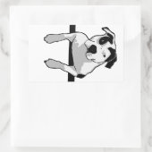 Pit Bull T-Bone Graphic Rechthoekige Sticker (Tas)