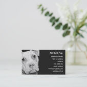 Pit Bull Terrier (Gris) - Carte de visite (Debout devant)